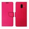 Dhar Flips Pink Dot Flip Cover Samsung J6 Plus | Leather Finish | Shock Proof | Magnetic Clouser | Light Weight | Compatible with Samsung J6 Plus Cover | Best Designer Cover For Samsung J6 Plus