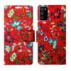 Dhar Flips Red Pattern Flip Cover Samsung M02s | Leather Finish | Shock Proof | Magnetic Clouser | Light Weight | Compatible with Samsung M02s Cover | Best Designer Cover For Samsung M02s