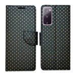 Dhar Flips Black Dot Flip Cover Samsung S20 FE | Leather Finish | Shock Proof | Magnetic Clouser | Light Weight | Compatible with Samsung S20 FE Cover | Best Designer Cover For Samsung S20 FE