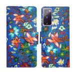 Dhar Flips Blue Pattern Flip Cover Samsung S20 FE | Leather Finish | Shock Proof | Magnetic Clouser | Light Weight | Compatible with Samsung S20 FE Cover | Best Designer Cover For Samsung S20 FE