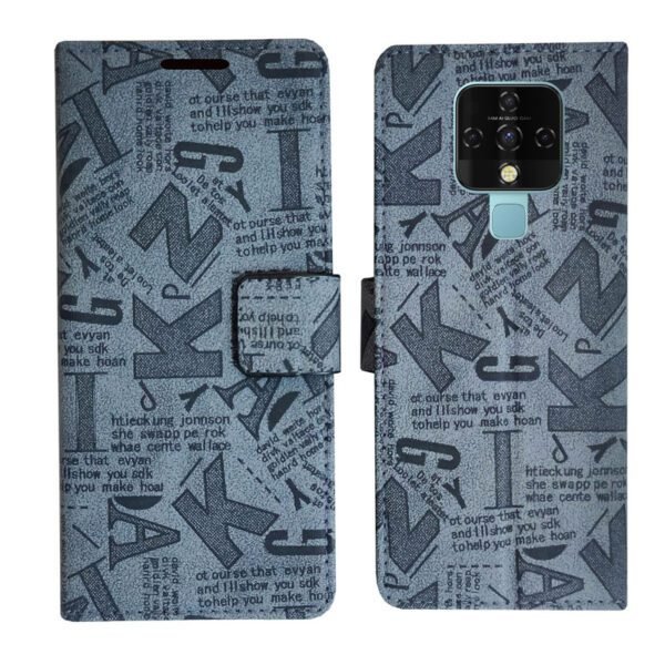 Dhar Flips Black GP Flip Cover Oppo A15 | Leather Finish | Shock Proof | Magnetic Clouser | Light Weight | Compatible with Oppo A15 Cover | Best Designer Cover For Oppo A15