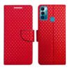 Dhar Flips Red Dot Flip Cover Tecno Spark 7T | Leather Finish | Shock Proof | Magnetic Clouser | Light Weight | Compatible with Tecno Spark 7T Cover | Best Designer Cover For Tecno Spark 7T