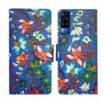 Dhar Flips Blue Pattern Flip Cover Vivo Y53s | Leather Finish | Shock Proof | Magnetic Clouser | Light Weight | Compatible with Vivo Y53s Cover | Best Designer Cover For Vivo Y53s