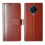 Dhar Flips Brown GP Flip Cover Vivo S1 Pro | Leather Finish | Shock Proof | Magnetic Clouser | Light Weight | Compatible with Vivo S1 Pro Cover | Best Designer Cover For Vivo S1 Pro