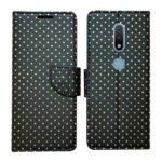 Dhar Flips Black Dot Flip Cover Nokia 2.4 | Leather Finish | Shock Proof | Magnetic Clouser | Light Weight | Compatible with Nokia 2.4 Cover | Best Designer Cover For Nokia 2.4