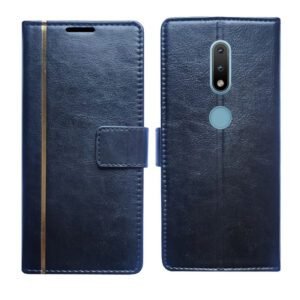 Dhar Flips Black GP Flip Cover Nokia 2.4 | Leather Finish | Shock Proof | Magnetic Clouser | Light Weight | Compatible with Nokia 2.4 Cover | Best Designer Cover For Nokia 2.4