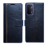 Dhar Flips Black GP Flip Cover Oppo A74 | Leather Finish | Shock Proof | Magnetic Clouser | Light Weight | Compatible with Oppo A74 Cover | Best Designer Cover For Oppo A74