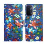 Dhar Flips Blue Pattern Flip Cover Oppo A74 | Leather Finish | Shock Proof | Magnetic Clouser | Light Weight | Compatible with Oppo A74 Cover | Best Designer Cover For Oppo A74