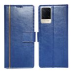 Dhar Flips Blue GP Flip Cover Oppo A54 | Leather Finish | Shock Proof | Magnetic Clouser | Light Weight | Compatible with Oppo A54 Cover | Best Designer Cover For Oppo A54