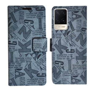 Dhar Flips Grey ATZ Flip Cover Oppo A54 | Leather Finish | Shock Proof | Magnetic Clouser | Light Weight | Compatible with Oppo A54 Cover | Best Designer Cover For Oppo A54