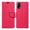 Dhar Flips Pink Dot Flip Cover Oppo F19 | Leather Finish | Shock Proof | Magnetic Clouser | Light Weight | Compatible with Oppo F19 Cover | Best Designer Cover For Oppo F19