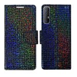 Dhar Flips Glitter Flip Cover Oppo Reno 3 Pro | Leather Finish | Shock Proof | Magnetic Clouser | Light Weight | Compatible with Oppo Reno 3 Pro Cover | Best Designer Cover For Oppo Reno 3 Pro