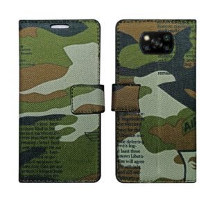 Dhar Flips Army Flip Cover Poco X3 | Leather Finish | Shock Proof | Magnetic Clouser | Light Weight | Compatible with Poco X3 Cover | Best Designer Cover For Poco X3