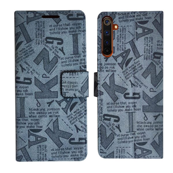 Dhar Flips Grey ATZ Flip Cover for Realme 6 Pro| Leather Finish | Shock Proof | Magnetic Clouser Compatible with Realme 6 Pro