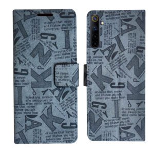 Dhar Flips Grey ATZ Flip Cover Realme 6 | Leather Finish | Shock Proof | Magnetic Clouser | Light Weight | Compatible with Realme 6 Cover | Best Designer Cover For Realme 6