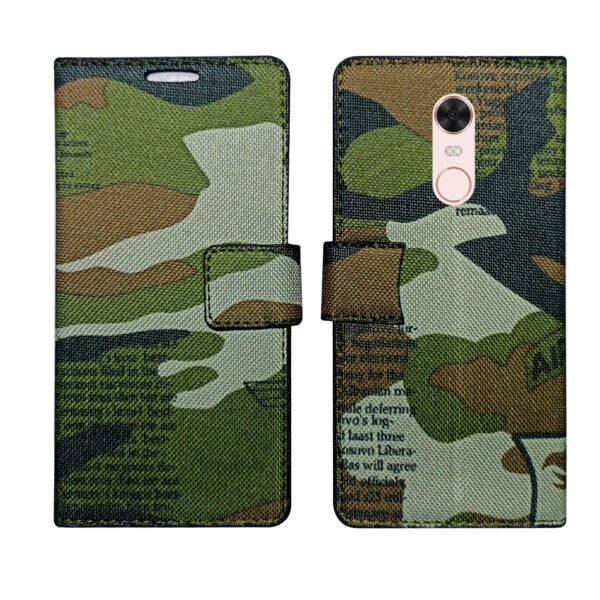 Dhar Flips Army Flip Cover Redmi Note 5 | Leather Finish | Shock Proof | Magnetic Clouser | Light Weight | Compatible with Redmi Note 5 Cover | Best Designer Cover For Redmi Note 5