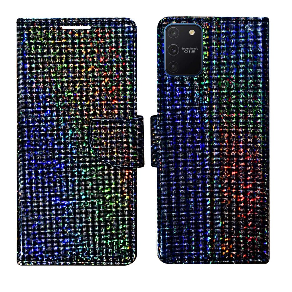 Dhar Flips Glitter Flip Cover Samsung S10 Lite | Leather Finish | Shock Proof | Magnetic Clouser | Light Weight | Compatible with Samsung S10 Lite Cover | Best Designer Cover For Samsung S10 Lite