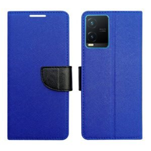 Dhar Flips Blue MRC Flip Cover Vivo T1X   | Leather Finish | Shock Proof | Magnetic Clouser | Light Weight | Compatible with Vivo T1X  Cover | Best Designer Cover For Vivo T1X