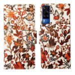 Dhar Flips Orange Pattern Flip Cover Vivo Y53s | Leather Finish | Shock Proof | Magnetic Clouser | Light Weight | Compatible with Vivo Y53s Cover | Best Designer Cover For Vivo Y53s