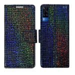 Dhar Flips Glitter Flip Cover Vivo Y53s | Leather Finish | Shock Proof | Magnetic Clouser | Light Weight | Compatible with Vivo Y53s Cover | Best Designer Cover For Vivo Y53s