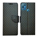 Dhar Flips Black Dot Flip Cover Infinix Hot 10 Play | Leather Finish | Shock Proof | Magnetic Clouser | Light Weight | Compatible with Infinix Hot 10 Play Cover | Best Designer Cover For Infinix Hot 10 Play