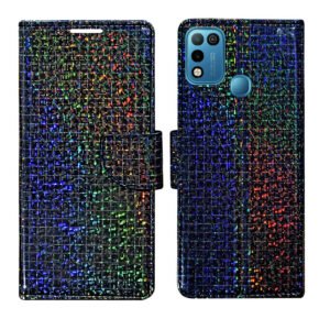 Dhar Flips Glitter Flip Cover Infinix Hot 10 Play | Leather Finish | Shock Proof | Magnetic Clouser | Light Weight | Compatible with Infinix Hot 10 Play Cover | Best Designer Cover For Infinix Hot 10 Play