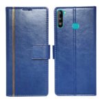 Dhar Flips Blue GP Flip Cover Lava Z6 | Leather Finish | Shock Proof | Magnetic Clouser | Light Weight | Compatible with Lava Z6 Cover | Best Designer Cover For Lava Z6