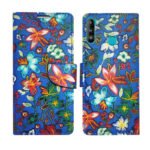 Dhar Flips Blue Pattern Flip Cover Lava Z6 | Leather Finish | Shock Proof | Magnetic Clouser | Light Weight | Compatible with Lava Z6 Cover | Best Designer Cover For Lava Z6