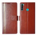 Dhar Flips Brown GP Flip Cover Lava Z6 | Leather Finish | Shock Proof | Magnetic Clouser | Light Weight | Compatible with Lava Z6 Cover | Best Designer Cover For Lava Z6