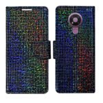 Dhar Flips Glitter Flip Cover Nokia 5.4 | Leather Finish | Shock Proof | Magnetic Clouser | Light Weight | Compatible with Nokia 5.4 Cover | Best Designer Cover For Nokia 5.4