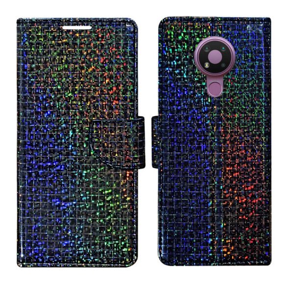 Dhar Flips Glitter Flip Cover Nokia 5.4 | Leather Finish | Shock Proof | Magnetic Clouser | Light Weight | Compatible with Nokia 5.4 Cover | Best Designer Cover For Nokia 5.4