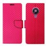 Dhar Flips Pink Dot Flip Cover Nokia 3.4 | Leather Finish | Shock Proof | Magnetic Clouser | Light Weight | Compatible with Nokia 3.4 Cover | Best Designer Cover For Nokia 3.4