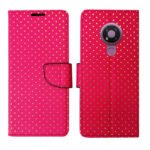 Dhar Flips Pink Dot Flip Cover Nokia 3.4 | Leather Finish | Shock Proof | Magnetic Clouser | Light Weight | Compatible with Nokia 3.4 Cover | Best Designer Cover For Nokia 3.4