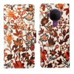 Dhar Flips Orange Pattern Flip Cover Nokia 5.4 | Leather Finish | Shock Proof | Magnetic Clouser | Light Weight | Compatible with Nokia 5.4 Cover | Best Designer Cover For Nokia 5.4