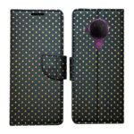 Dhar Flips Black Dot Flip Cover Nokia 5.4 | Leather Finish | Shock Proof | Magnetic Clouser | Light Weight | Compatible with Nokia 5.4 Cover | Best Designer Cover For Nokia 5.4