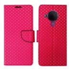 Dhar Flips Pink Dot Flip Cover Nokia 5.4 | Leather Finish | Shock Proof | Magnetic Clouser | Light Weight | Compatible with Nokia 5.4 Cover | Best Designer Cover For Nokia 5.4