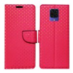 Dhar Flips Pink Dot Flip Cover Poco M2 Pro | Leather Finish | Shock Proof | Magnetic Clouser | Light Weight | Compatible with Poco M2 Pro Cover | Best Designer Cover For Poco M2 Pro