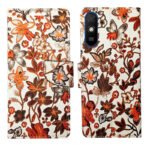 Dhar Flips Orange Pattern Flip Cover Redmi 9i | Leather Finish | Shock Proof | Magnetic Clouser | Light Weight | Compatible with Redmi 9i Cover | Best Designer Cover For Redmi 9i