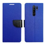 Dhar Flips Blue MRC Flip Cover Poco M2 | Leather Finish | Shock Proof | Magnetic Clouser | Light Weight | Compatible with Poco M2 Cover | Best Designer Cover For Poco M2