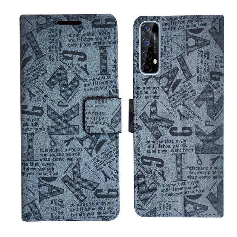 Dhar Flips Grey ATZ Flip Coverfor Realme Narzo 20 Pro | Leather Finish | Shock Proof | Magnetic Clouser Compatible with Realme Narzo 20 Pro