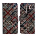 Dhar Flips Check Flip Cover Poco M2 | Leather Finish | Shock Proof | Magnetic Clouser | Light Weight | Compatible with Poco M2 Cover | Best Designer Cover For Poco M2