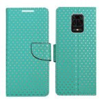 Dhar Flips Aquamarine Dot Flip Cover Poco M2 Pro | Leather Finish | Shock Proof | Magnetic Clouser | Light Weight | Compatible with Poco M2 Pro Cover | Best Designer Cover For Poco M2 Pro