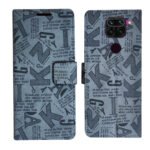 Dhar Flips Grey ATZ Flip Cover Redmi Note 9 | Leather Finish | Shock Proof | Magnetic Clouser | Light Weight | Compatible with Redmi Note 9 Cover | Best Designer Cover For Redmi Note 9