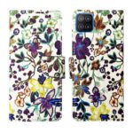 Dhar Flips Purple Pattern Flip Cover Samsung M42 | Leather Finish | Shock Proof | Magnetic Clouser | Light Weight | Compatible with Samsung M42 Cover | Best Designer Cover For Samsung M42