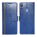 Dhar Flips Blue GP Flip Cover Samsung M21 2021 | Leather Finish | Shock Proof | Magnetic Clouser | Light Weight | Compatible with Samsung M21 2021 Cover | Best Designer Cover For Samsung M21 2021