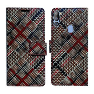 Dhar Flips Check Flip Cover Samsung M21 2021 | Leather Finish | Shock Proof | Magnetic Clouser | Light Weight | Compatible with Samsung M21 2021 Cover | Best Designer Cover For Samsung M21 2021