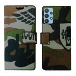 Dhar Flips Army Flip Cover Samsung M32 5G | Leather Finish | Shock Proof | Magnetic Clouser | Light Weight | Compatible with Samsung M32 5G Cover | Best Designer Cover For Samsung M32 5G