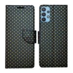 Dhar Flips Black Dot Flip Cover Samsung M32 5G | Leather Finish | Shock Proof | Magnetic Clouser | Light Weight | Compatible with Samsung M32 5G Cover | Best Designer Cover For Samsung M32 5G