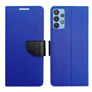 Dhar Flips Blue MRC Flip Cover Samsung M32 5G | Leather Finish | Shock Proof | Magnetic Clouser | Light Weight | Compatible with Samsung M32 5G Cover | Best Designer Cover For Samsung M32 5G