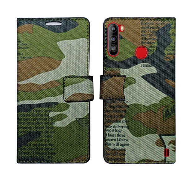 Dhar Flips Army Flip Cover Lava Z6 | Leather Finish | Shock Proof | Magnetic Clouser | Light Weight | Compatible with Lava Z6 Cover | Best Designer Cover For Lava Z6